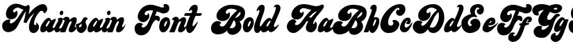 Mainsain Font Bold font