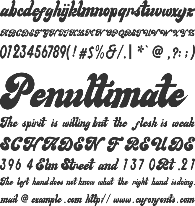 Mainsain Font font preview