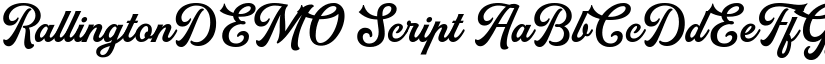 RallingtonDEMO Script font