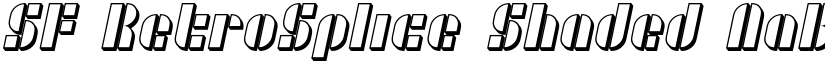 SF RetroSplice Shaded font
