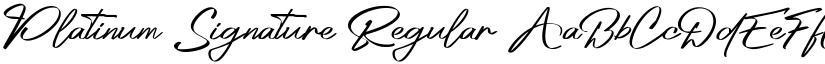 Platinum Signature font download