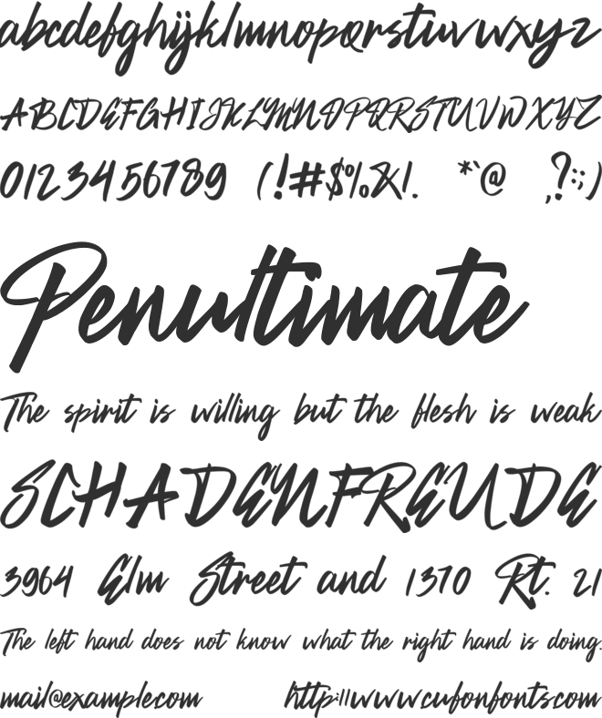 The Spectre font preview