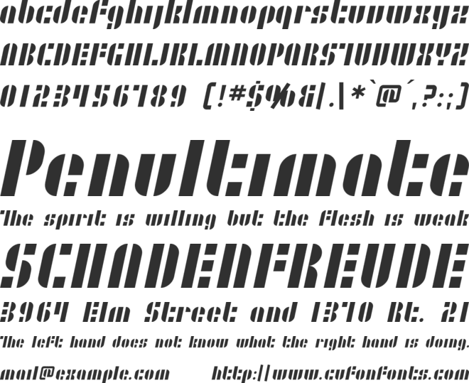SF Retrosplice font preview