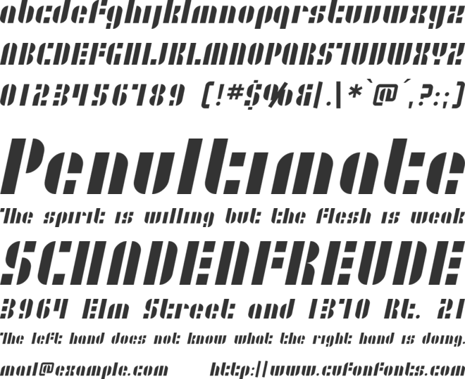 SF Retrosplice font preview