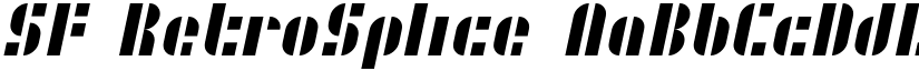SF RetroSplice font