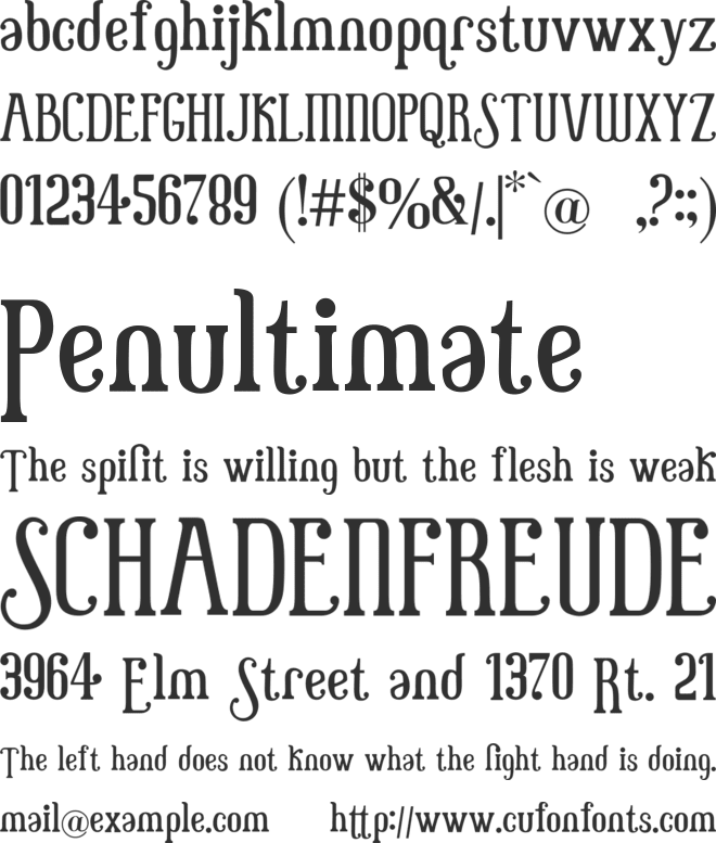 Little Baby font preview