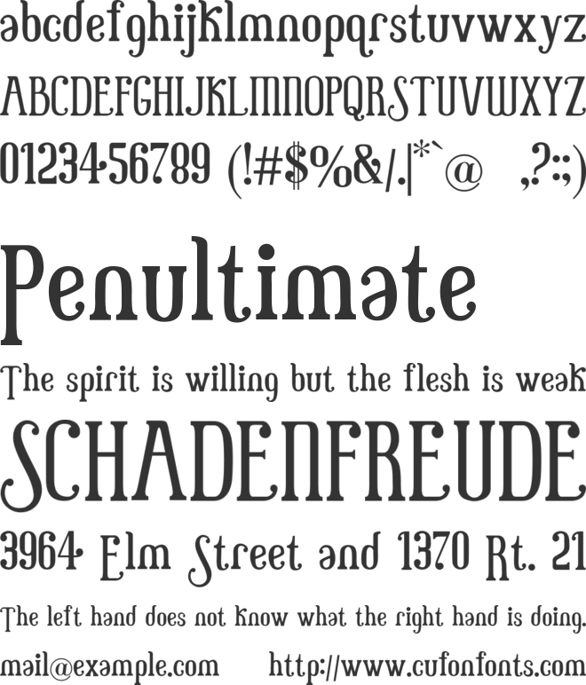 Little Baby font preview