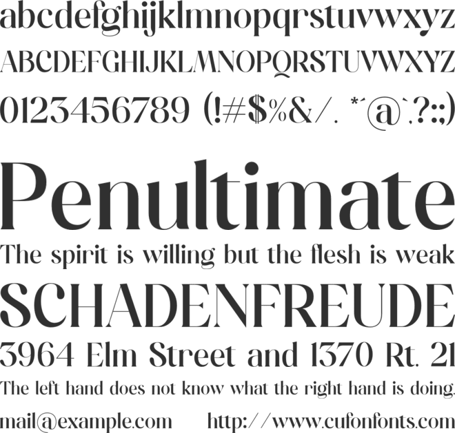 Hugolers Stylish Modern font preview
