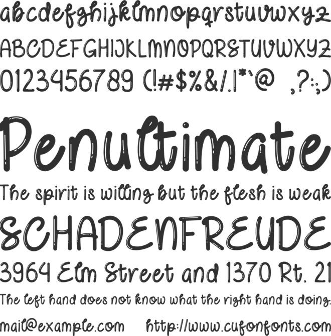 FUNCY KIDS! font preview