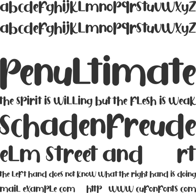 Puresity Burbon FREE font preview