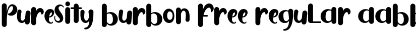 Puresity Burbon FREE Regular font