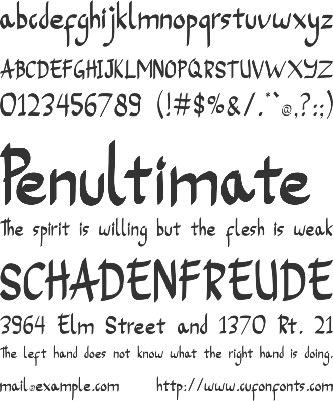 Lightsky font preview