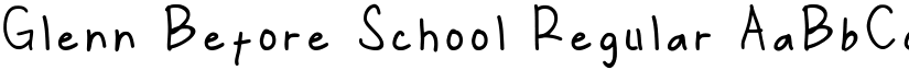 Glenn Before School Regular font