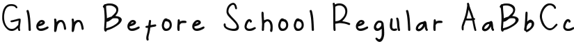 Glenn Before School font download