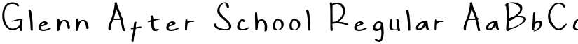 Glenn After School Regular font
