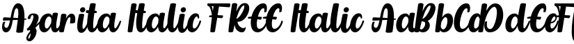 Azarita Italic FREE Italic font
