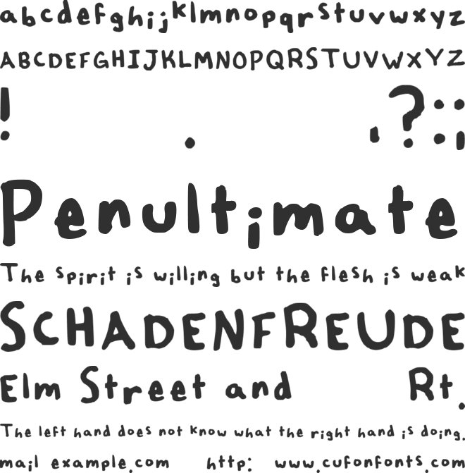 Sharpie font preview