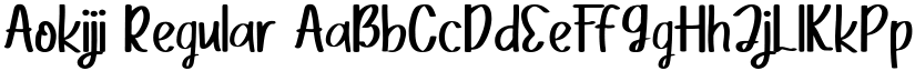 Aokiji Regular font