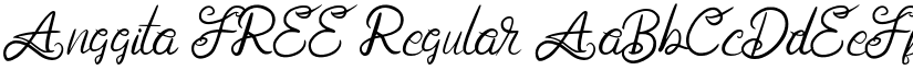 Anggita FREE Regular font