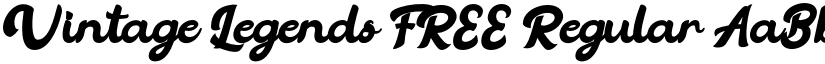 Vintage Legends FREE Regular font
