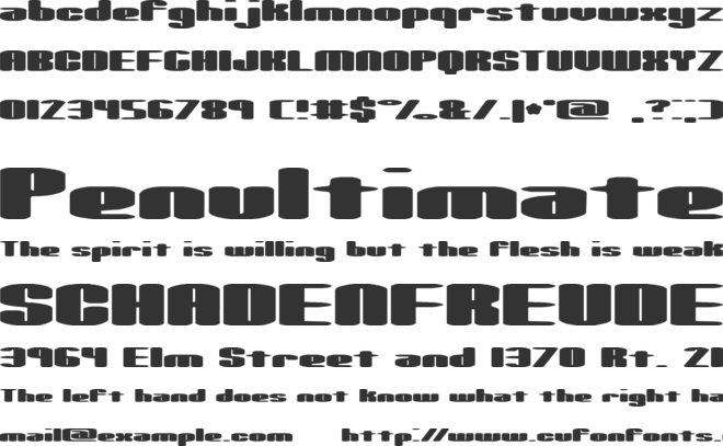 Spacious BRK font preview