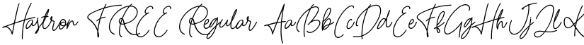Hastron FREE Regular font