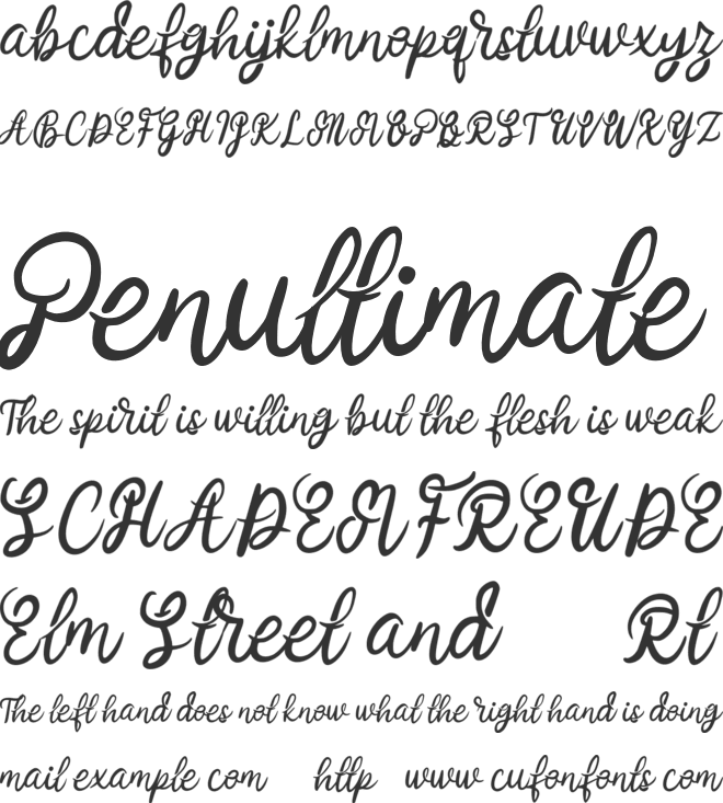 Enofive font preview