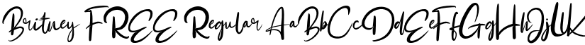 Britney FREE Regular font