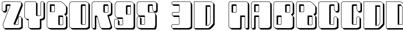 Zyborgs 3D font