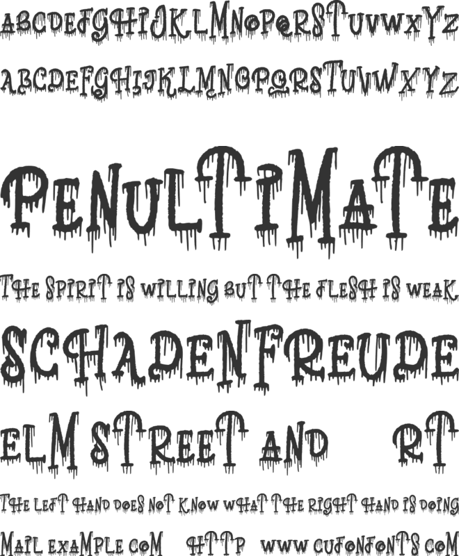 Dead Night FREE font preview