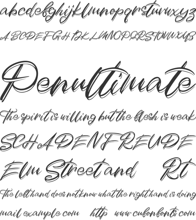 Duythy FREE font preview