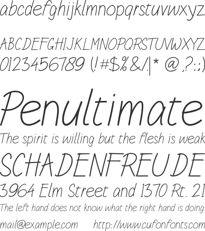 Sulung font preview