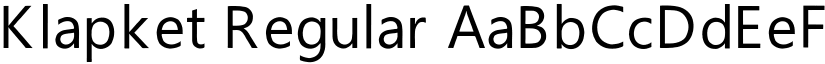 Klapket Regular font