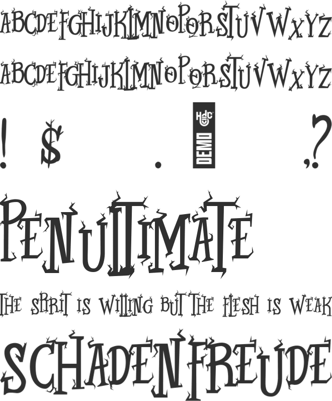 Twig Alleric font preview