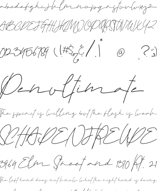 North Grenada font preview