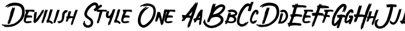 Devilish Style One font