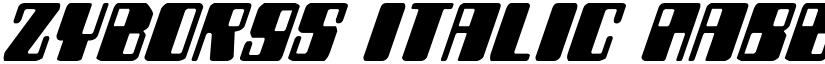 Zyborgs Italic font
