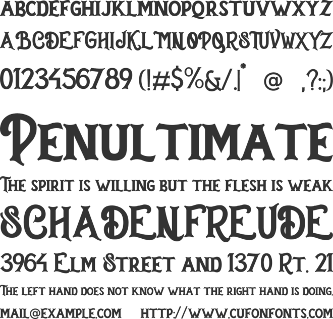Dakota font preview