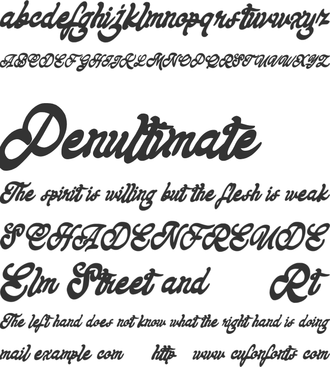 Keyrey FREE font preview