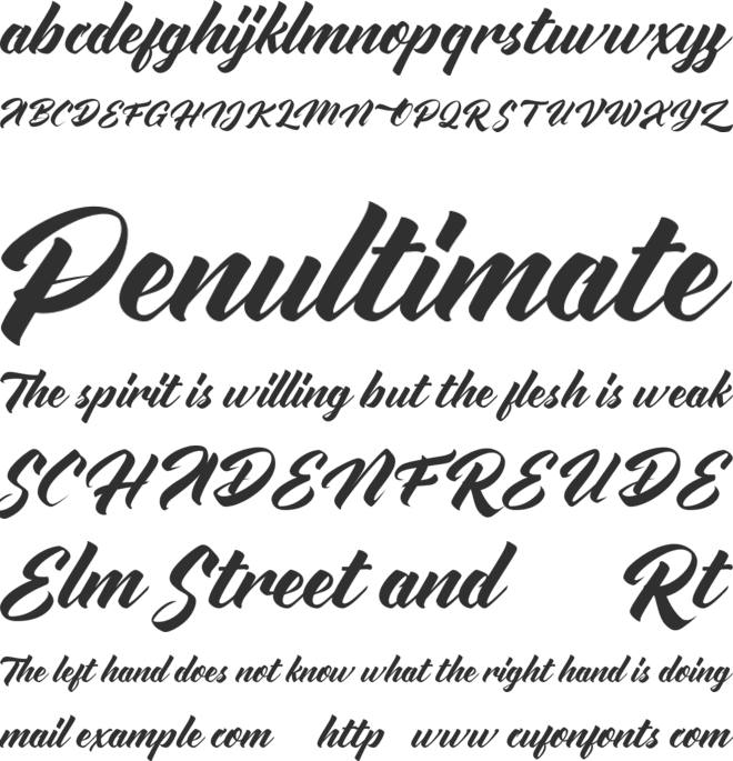 Advectionz FREE font preview