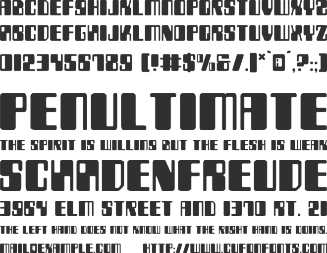 Zyborgs font preview