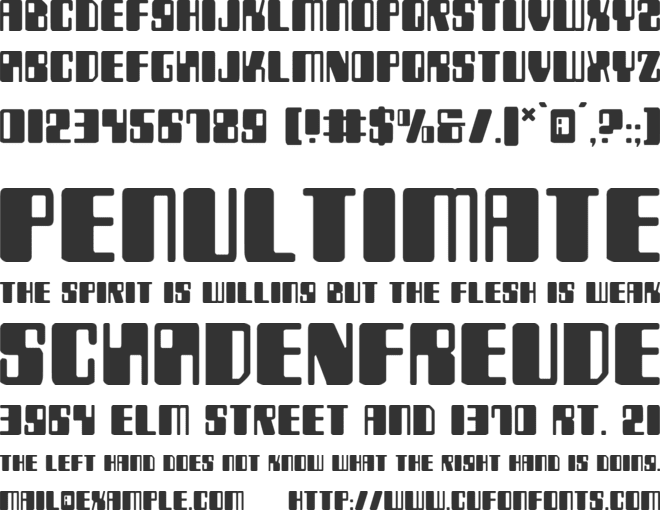 Zyborgs font preview