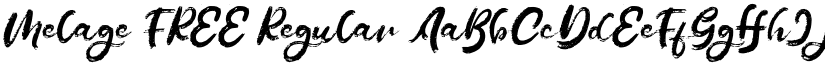 Melage FREE Regular font
