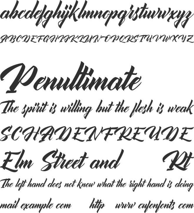 Antagonist FREE font preview