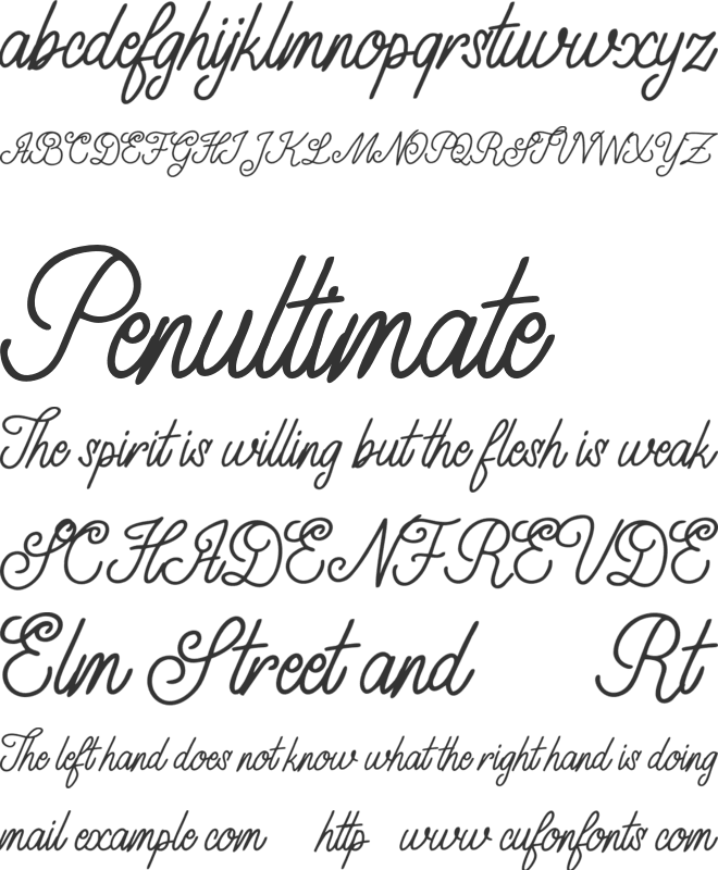 Seventy FREE font preview