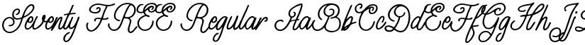 Seventy FREE Regular font