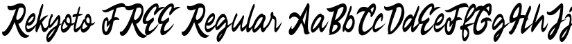 Rekyoto FREE Regular font