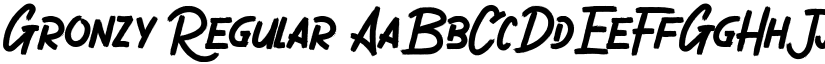 Gronzy Regular font