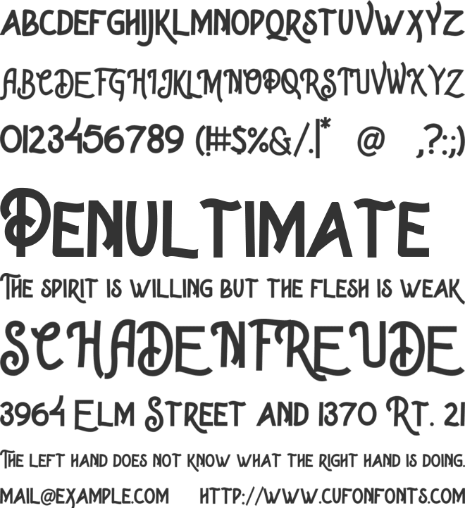 Somerset font preview