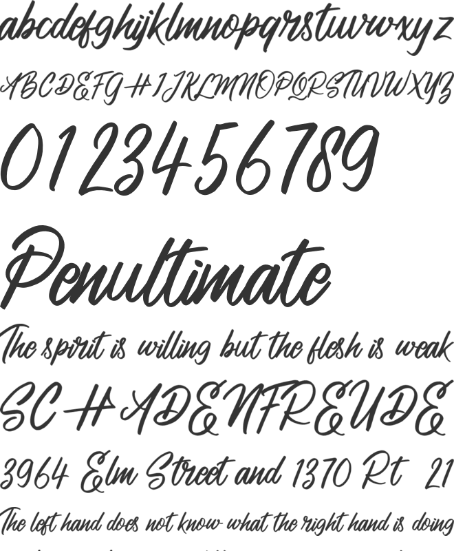 Himaliya FREE font preview